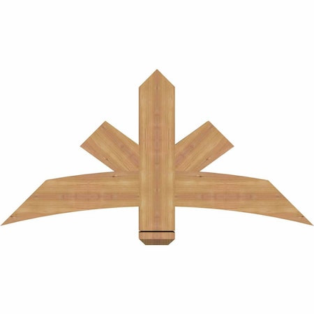 Ekena Millwork Alberta Smooth Timber Gable Bracket, Western Red Cedar, 48"W x 24"H x 3 1/2"D x 5 1/2"F, 12/12 Pitch GBW048X24X0406ALB00SWR